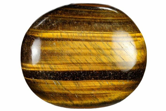 Polished Tiger's Eye Palm Stone - South Africa #115548